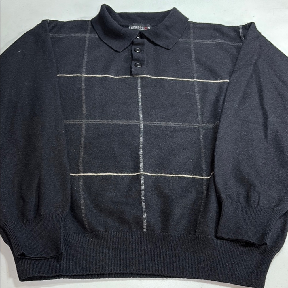 Expressions Black Sweater with Classic Design